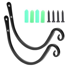 Hanging Basket Bracket for Flower Pots Plants Lanterns Outdoor Terrace Decoration 8inBlack