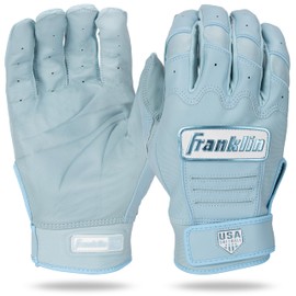 Franklin Sports USA Softball Ladies Softball Batting Gloves - CFX Pro Fastpitch + Slowpitch Girls Batting Gloves - Adult + Youth Couples - Carolina Blue - Ladies Size S
