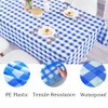 Yancorp 4 Pack Plastic Blue and White Checkered Tablecloths 54