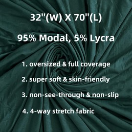 Lina & Lily Non-see-through Jersey Modal Hijab Head Scarf Wrap for Muslim Women (Jungle Green)