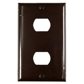 Legrand Pass & Seymour K2 Plastic Despard Opening Wall Plate, 1 Gang, Two Horizontal Opening, Includes Mounting Straps, Brown (1 Count)