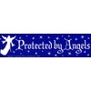 AzureGreen Protected by Angels - Bumper Sticker/Decal (11.5" X 3")