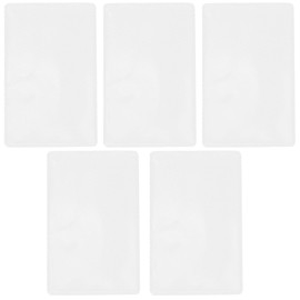 SHINEOFI 5pcs Clear Id Holder Hard Plastic Card Sleeves for Business Cards Credit Card Protector Id Badge Holder Transparent Cards Covers for Wallet