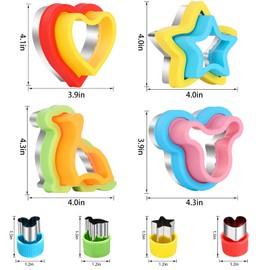 Uncrustables Maker,28 pcs Sandwich Cutter and Sealer Set for Kids,Uncrustable Sandwich Cutter, Sandwich Cutters For Kids Lunch, DIY Bread Cookie Cutters for Boys & Girls Lunch Bento Box