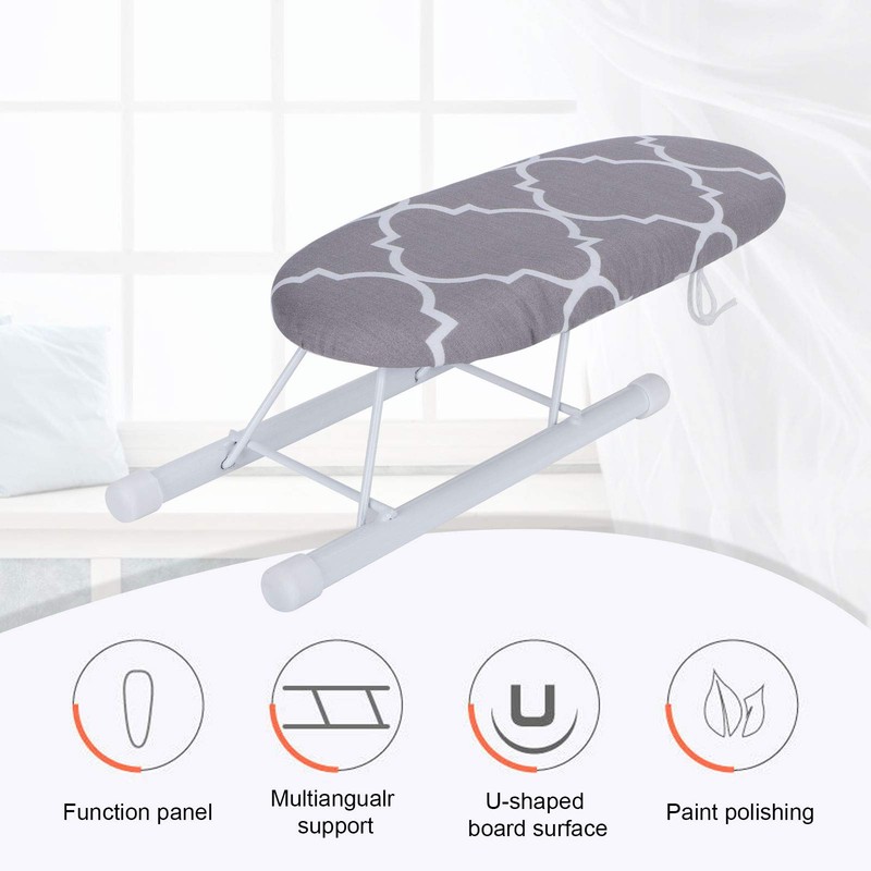 AUNMAS Mini Tabla de Planchar con Mangas Plegables, Collares, Mesa