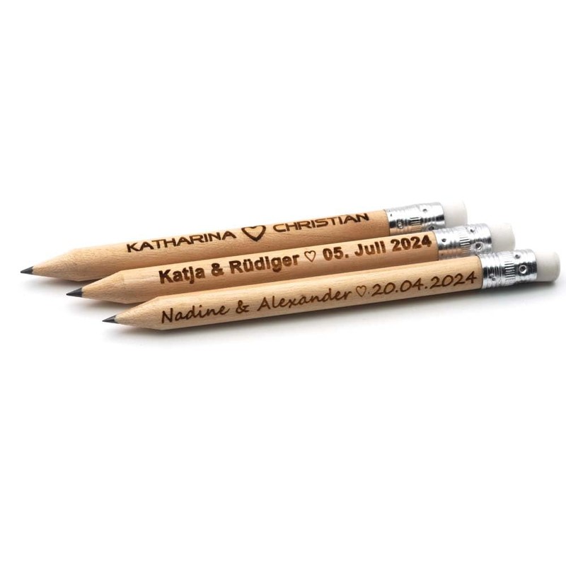 Personalisierte Bleistifte mit Namen | graviert, personalisiert, individuell | 10cm