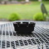 Global Basics 4 ¼” Black Bakelite Plastic Notched Ashtray With