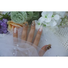 Handmade nail tip - My teddy bear  - Short square / 수제네일팁 - 나의 테디베어  - 숏 스퀘어