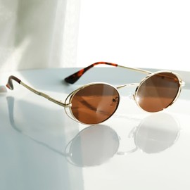 TIANYESY unisex sunglasses for men and women oval frame sunglasses - 90s retro style Perfect for Outdoor Fun