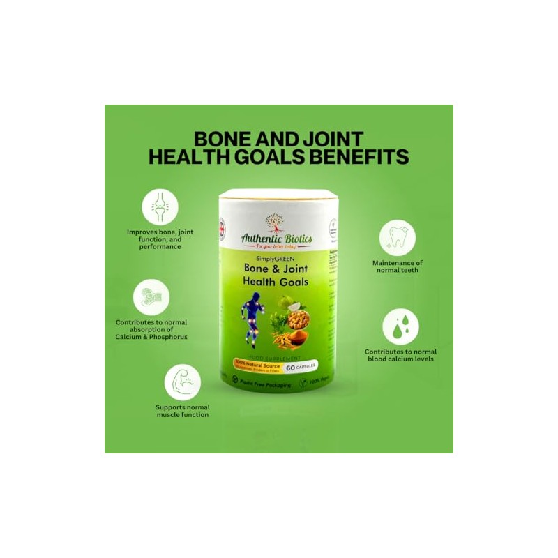 Vegan Joint Support – 2x60 Capsules with Calcium, Magnesium, Zinc,