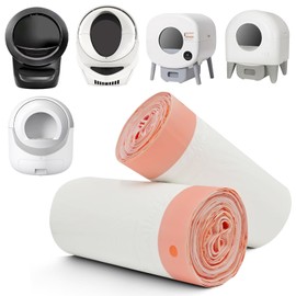 40-Pack Heavy Duty Cat Litter Box Liners for Fsitego & Fumoi Automatic Litter Boxes, Extra Thick Self-Cleaning Litter Box Bags for cumrigel litter bags, Cat Litter Bags with Drawstring and Leakproof