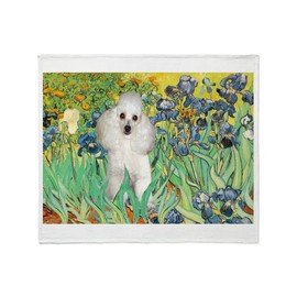 CafePress Irises/Poodle (W) Throw Blanket Super Soft Fleece Plush Throw Blanket, 60"x50"