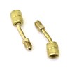 QWORK® 2 pieces R410a adapter, brass, 5/16 inch quick coupling