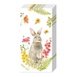 Paper+Design Paper Handkerchief Hare in Spring 21.5 x 22 cm Made of Paper Decoupage Design Handkerchiefs