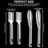 4 Piece Fish Scaler Remover Brush Set - Stainless Steel