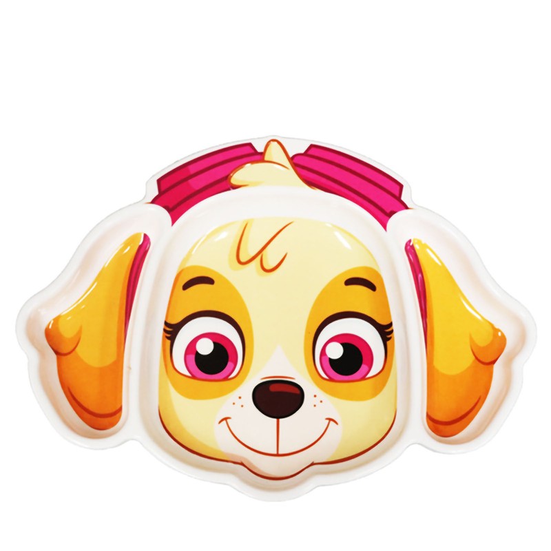 Kids Food Plate Divided Cute Lightweight Easy to Clean Cartoon