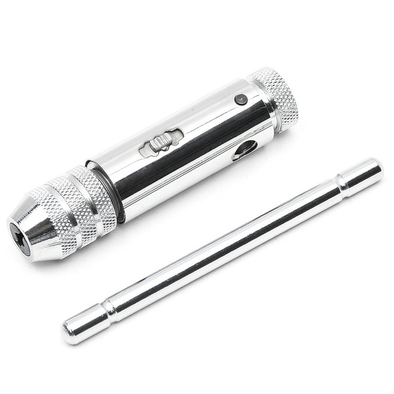 Hakkin Adjustable M3-M8 3mm-8mm HSS T-Handle Reversible Ratchet Wrench Tapping