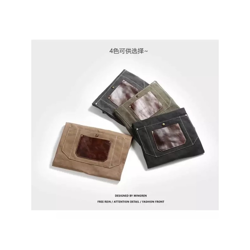 캔버스 앞치마 목공용 바리스타 공방 [회색] Canvas Apron for Woodworking