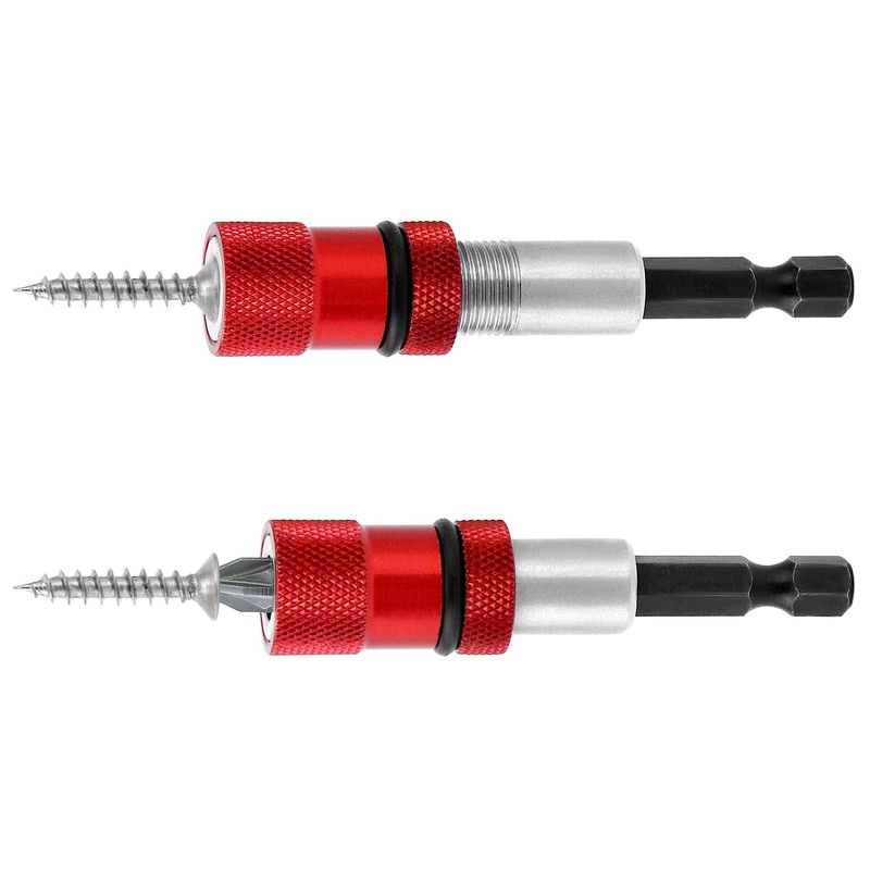 QWORK® 2Pcs Magnetic Drill Bit Holder 1/4 Inch Hex Shank