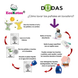 Pañal Ecologico De Tela Con Inserto Diurno Premium Lisos                                                                                              