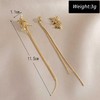 Zeshimb Long Wire Dangle Earrings Gold Tassel Chain Threader Earrings