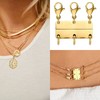 Layering Magnetic Necklace Clasp,18 K Gold and Silver Separator for