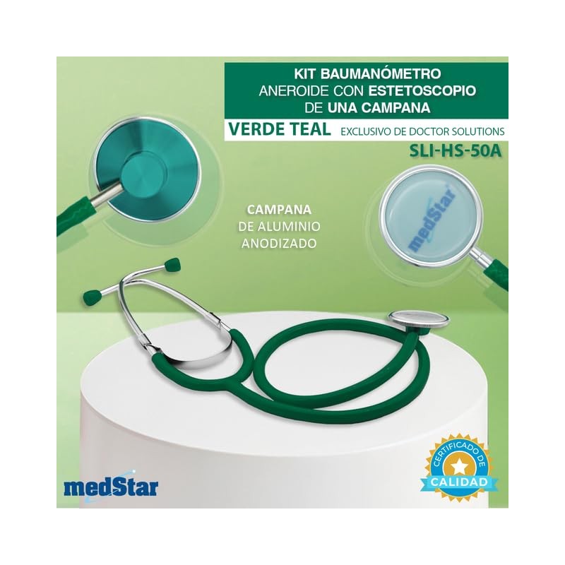 Baumanometro Aneroide Medstar Kit con Estetoscopio de una Campana FULL