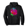 Love Colorful Heart Shape Elegant Heart Pullover Hoodie
