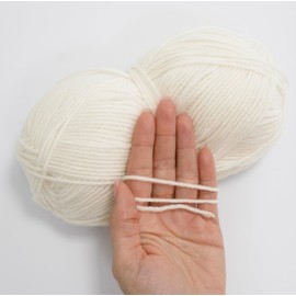 AERZETIX - C74475 - 100g Ball of Knitting Yarn - White - 51% Acrylic 49% Wool - Hooks Needles Dressmaking Haberdashery Clothing Scarves