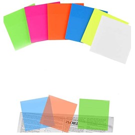 Notas Adhesivas Transparentes, Transparent Sticky Notes Resistentes Al Agua De Colores Extrable y Reposicionable Para Lectura, Aprendizaje, Registrar 