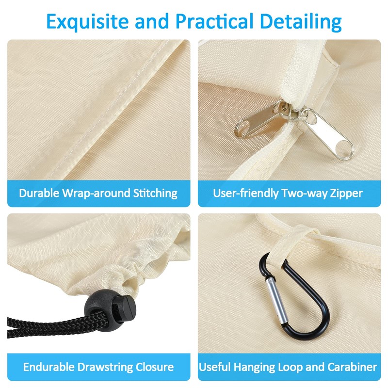 GOGOODA Travel Laundry Bags with Drawstring Closure XL Large Foldable