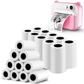 20 Pack Kids Instant Camera Refill Print Paper, 2.2 x 1.2 Inch Photo Printer Thermal Paper Rolls Print White Camera Paper Refill Compatible with VTech, Kidizoom, Dragon Touch Camera for Kids