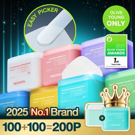 MEDIHEAL Toner Pad 100+100 Pads Double Pack (10types) - Phyto-Enzyme Peeling Pad 100P Double Pack
