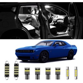 AWALITED 12pcs Charger Interior LED Lights Kit Ultra Bright Map Dome LED Replacement Bulbs for 2006 2007 2008 2009 2010 Dodge Charger all Cab Sizes