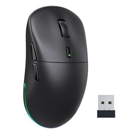 Wireless Gaming Mouse  26000 DPI with RGB Backlit 70 Hours Life 2.4GHz & Wired 6 Buttons Fit for PC/Mac - Black:_Black