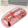 Transparent Computer Mouse 2.4G BT1 BT2 Tri Mode USB Rechargeable