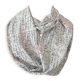 Math Teacher Infinity Scarf, Mathematical Pattern, Women's Accessory, Gift for Geek, Nerd, Student, Teacher, Christmas