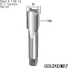 Burkit 1-1/8"-12 UNF Thread Tap Right Hand, HSS 1-1/8 x