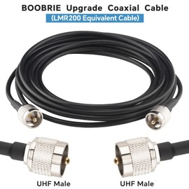 Boobrie CB Coax Cable 16.4Ft Upgraded PL259 Coax Cable LMR200 Equivalent, Better Than RG58 UHF Male to Male PL-259 CB Antenna Cable Low Loss for VHF Ham Radio,CB Radio
