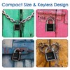 2 Pack 4-Digit Combination Lock, Heavy Duty Padlock Metal, Outdoor