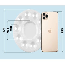 inifus 4 PCS Paint Tray Pallets for Kids, White Plastic Paint Tray Palettes with 10 Wells,Paint Tray pallets for Kids & Students,Painting Supplies for Kids,Students