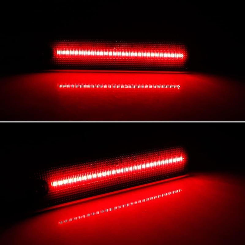 KENRTIR Smoked Lens Amber/Red LED Side Marker Light Kit Compatible