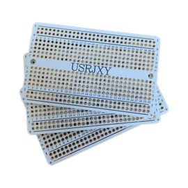 USRJXY Prototype PCB Board Electronic Prototype Board Half Size Gold Plating Anti-Oxidation Breadboard PCB-White 3 Pcs！