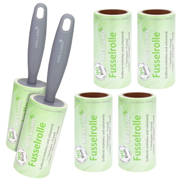WELLGRO Set of 6 Lint Rollers - 6 Rolls with