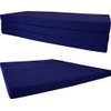 D&D Futon Furniture Navy Queen Size Shikibuton Trifold Foam Beds