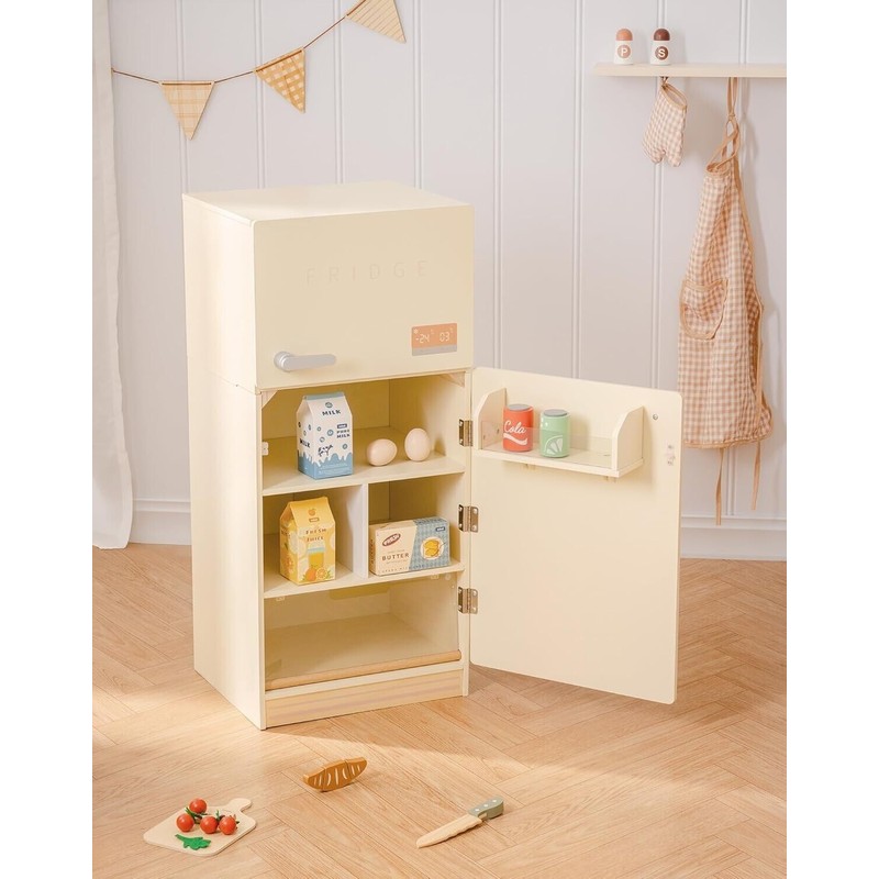 Robud Kids Play Fridge Realistic Refrigerator with Food Children Pretend