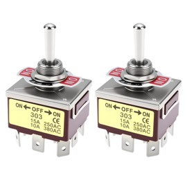 Be In Your Mind 2 pieces 9 pins TPDT toggle switch E-TEN303 KN3C-303 3 position held switch