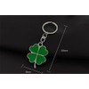 Bestdays Four-Leaf Clover Fortune Keychain Lucky Shamrock Sparkling Charm Keyring