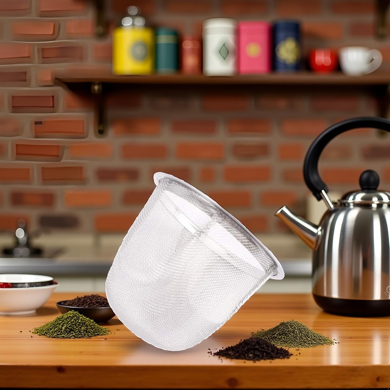 Silver Stainless Steel Tea Infuser Mesh Strainer, Reusable Loose Leaf