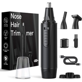 XOOMRSCP Nose Hair Trimmer for Women, 2025 Painless USB Rechargeable, IPX7 Waterproof Dual Edge Blades (Rose)